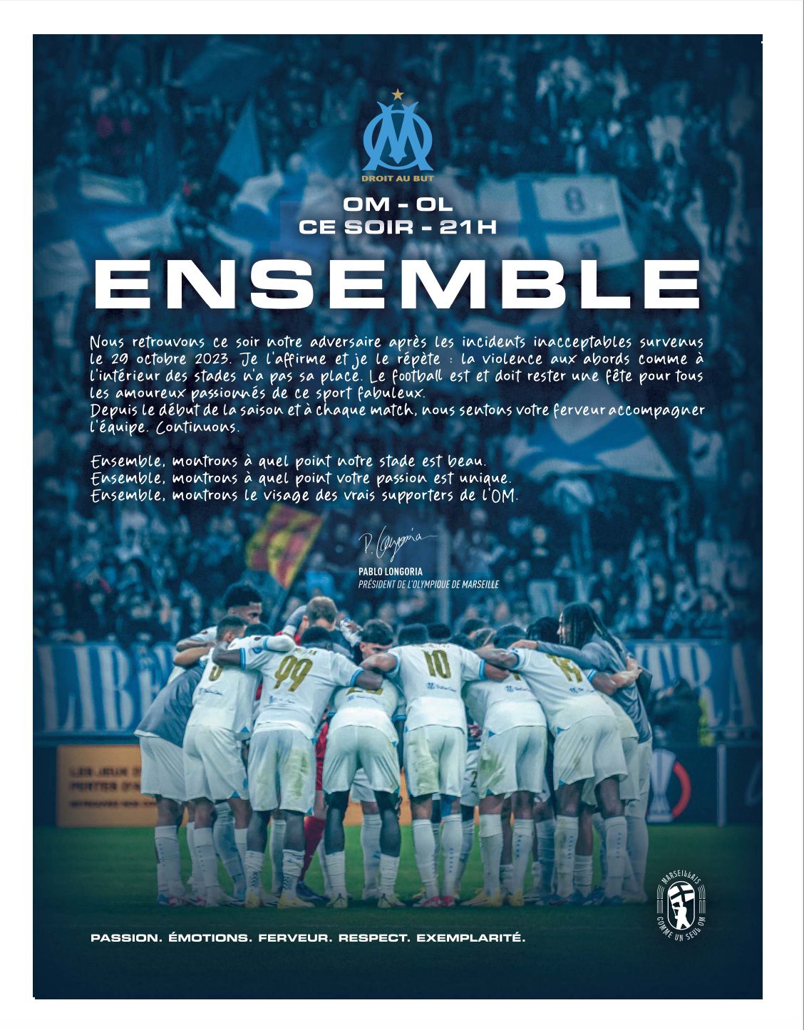 Om Avant L Ol L Om S Offre Une Pleine Page Dans L Equipe