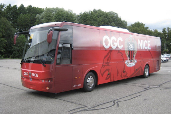 A bord du bus de l'OGC Nice