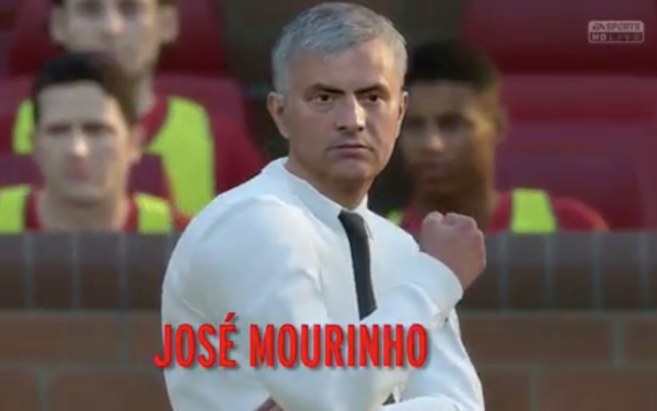 Les coachs de la Premier LEague numérisés sur FIFA 17 : José Mourinho, Manchester United