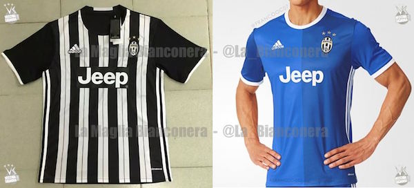 Images des futurs maillots 2016-2017 des clubs européens : La Juventus Turin (domicile et extérieur)