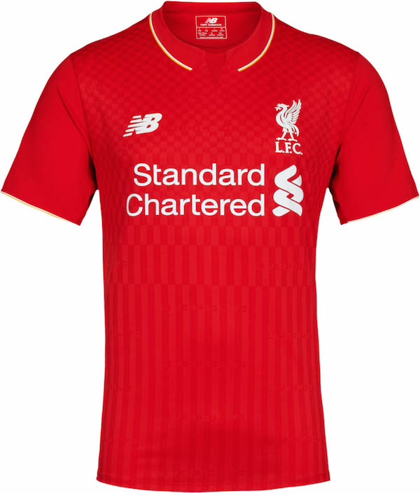 Découvrez la nouvelle tenue domicile de Liverpool pour la saison 2015-2016 (maillot, short, bas)