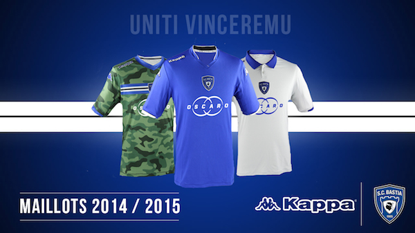 Découvrez les trois maillots du SC Bastia en 2014-2015