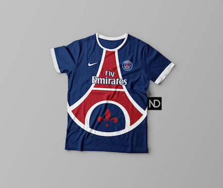 Si les maillots de foot s'inspiraient des logos : le modèle du PSG