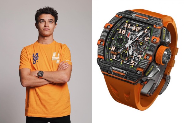 Les montres des pilotes de F1 : Une RM 11-03 orange comme McLaren pour Lando Norris