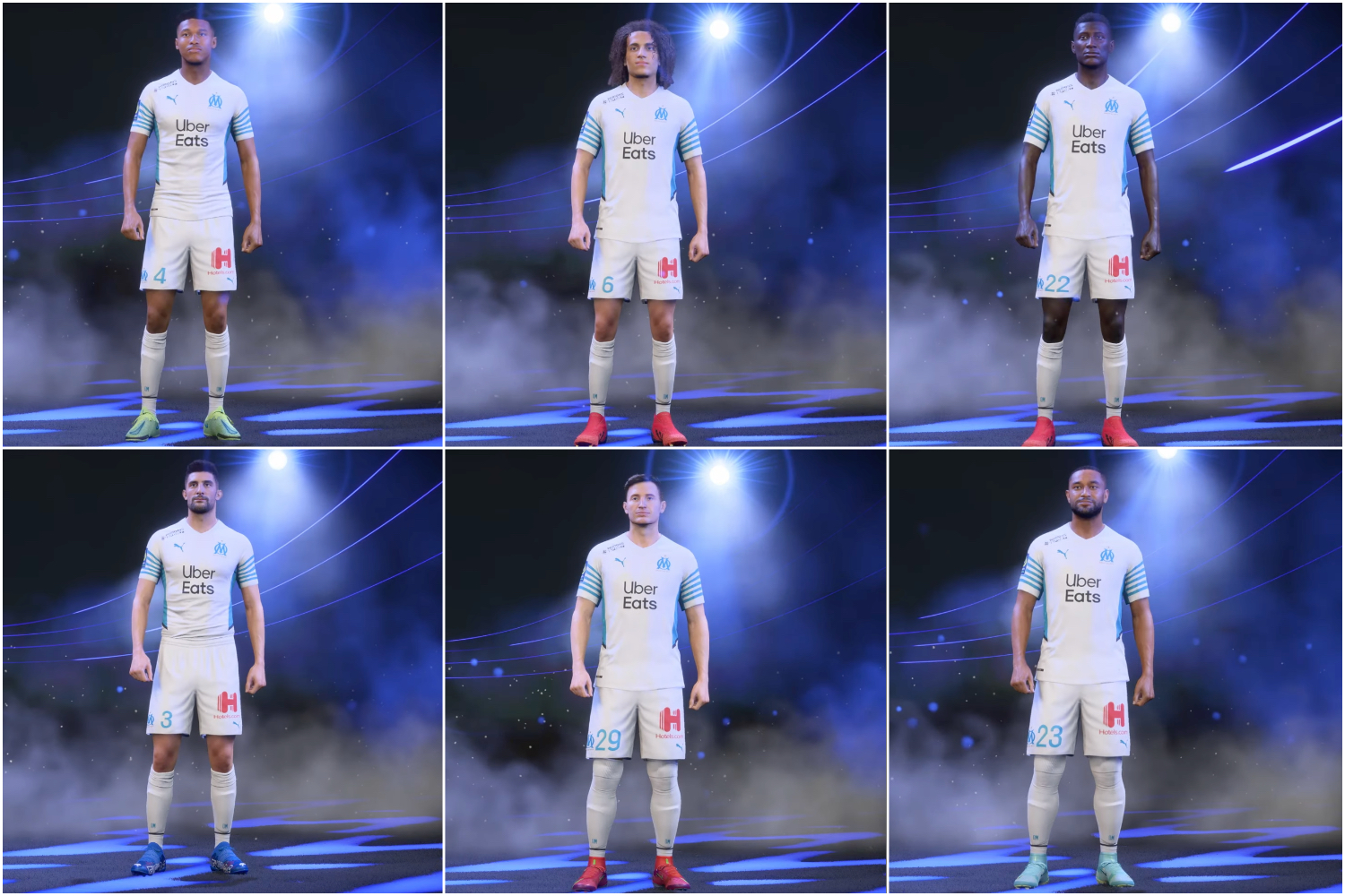 Tous les joueurs de l'OM sur FIFA 22 en images