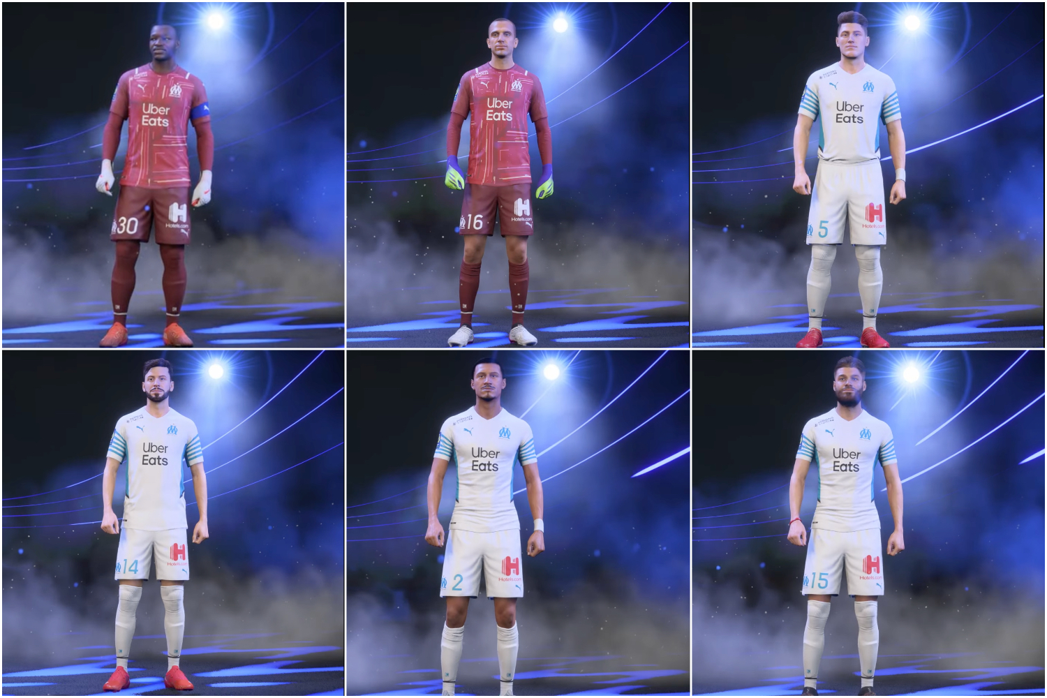 Tous les joueurs de l'OM sur FIFA 22 en images