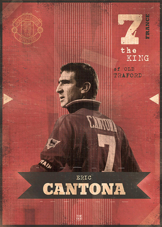 Les légendes des Bleus en posters : Eric Cantona
