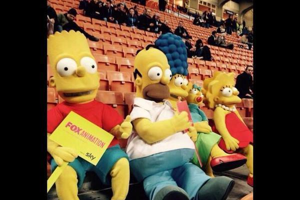 Les Simpson de passage au stade Giuseppe-Meazza