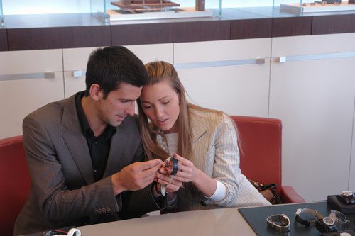 Djokovic et sa petite copine grands fans des montres de luxe