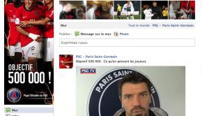 La page Facebook du PSG