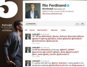 Le twitter de Rio Ferdinand