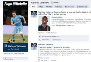 Mathieu Valbuena sur Facebook