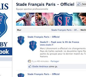 Le Stade Français sur Facebook
