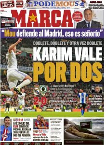 Une marca avec Benzema