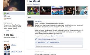 Lionel Messi est sur Facebook