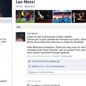 Lionel Messi est sur Facebook