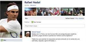Nadal sur Facebook