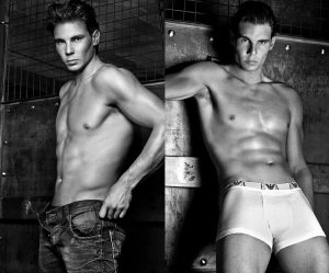 Rafael Nadal nu pour Armani