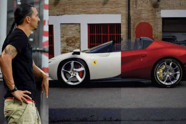 Zlatan Ibrahimovic voiture Ferrari