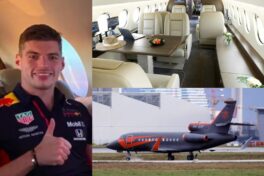 Verstappen, à bord du jet personnalisé à 15 M€ aux couleurs de sa Red Bull