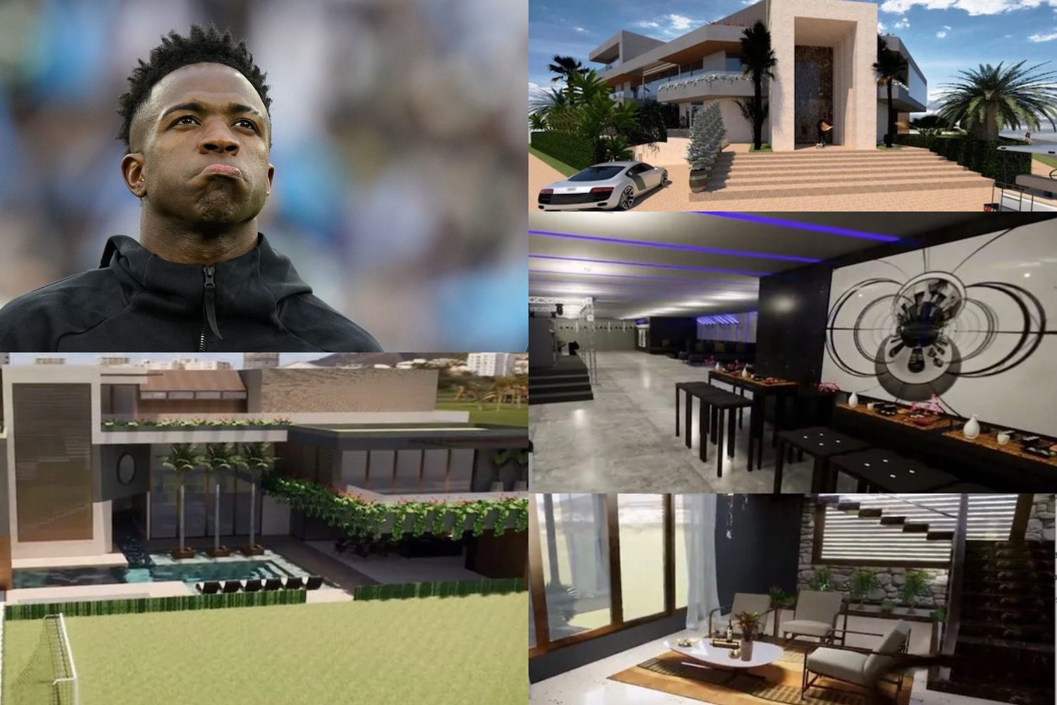 Vinicius, bienvenue dans sa nouvelle maison à 4M€. Avec discothèque et stade de foot