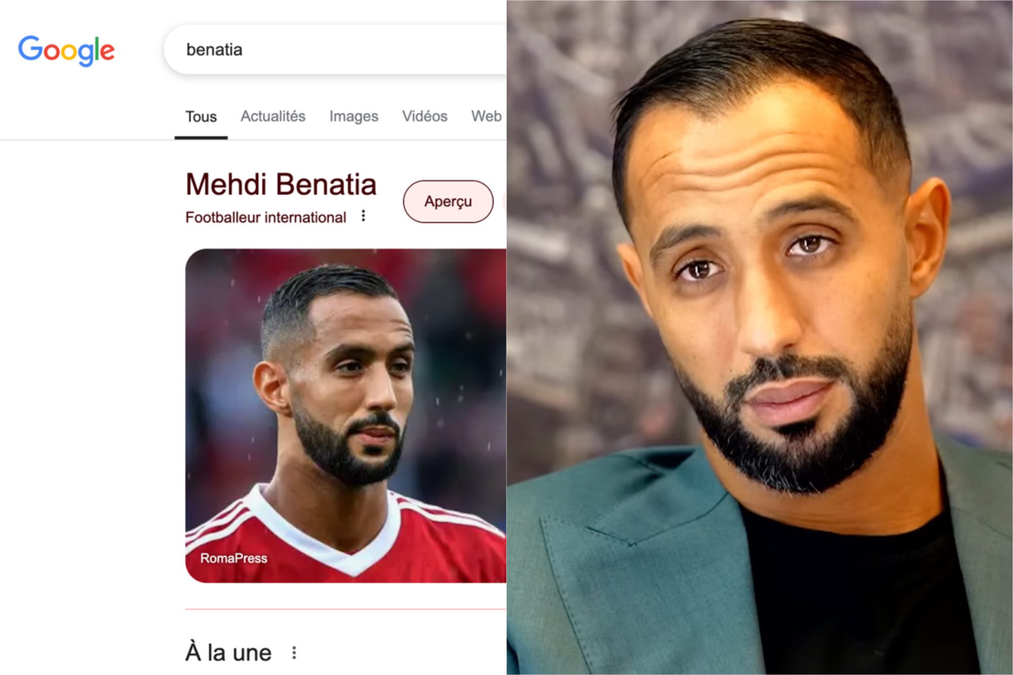 OM, insolite. Quand Google se trompe avec Medhi Benatia