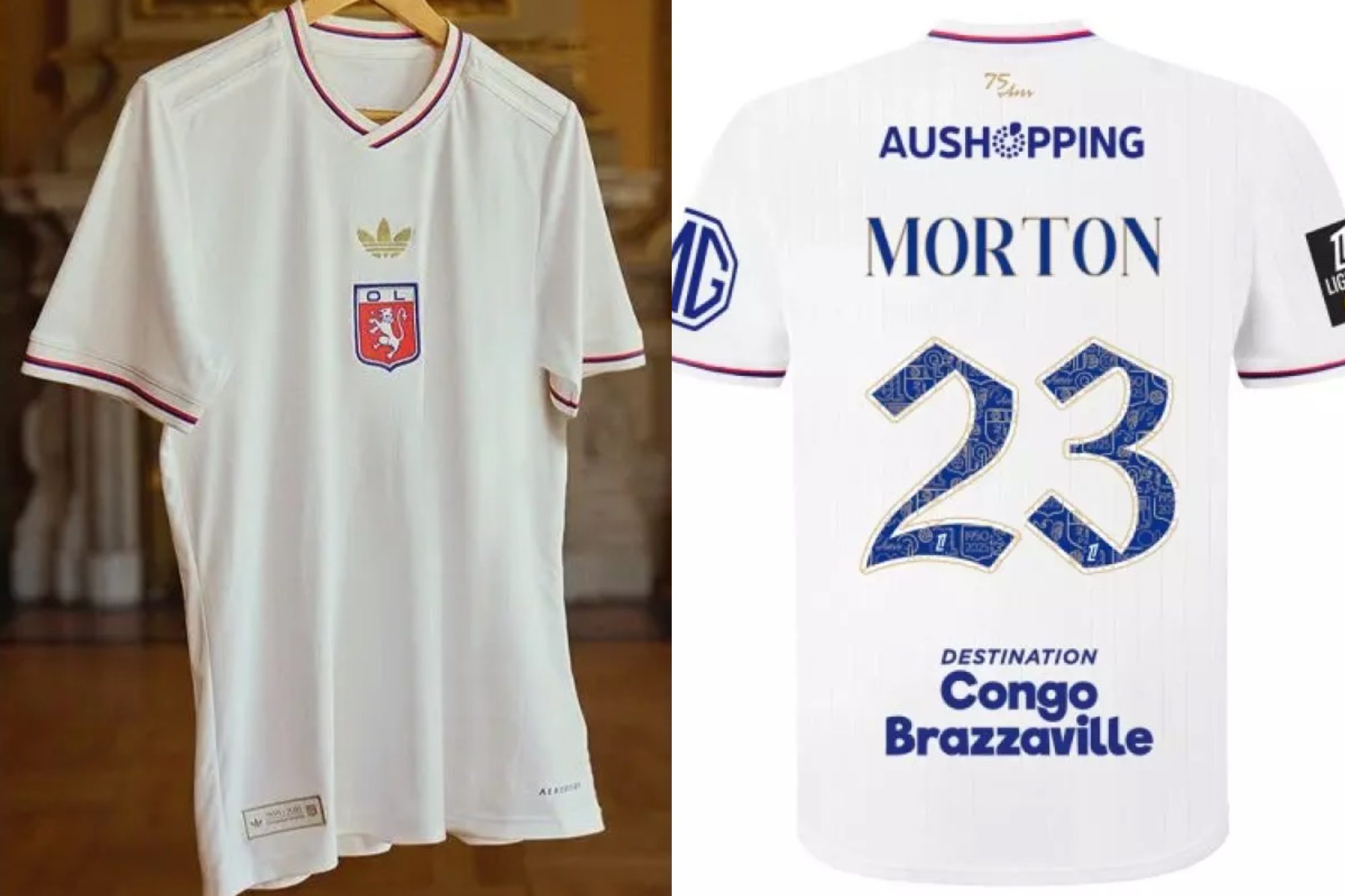 OL. Un flocage inspiré des logos du club sur le maillot face au FC Nantes