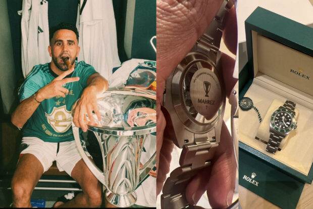 Ryad Mahrez offre cette montre de luxe personnalisée à tous ses coéquipiers 